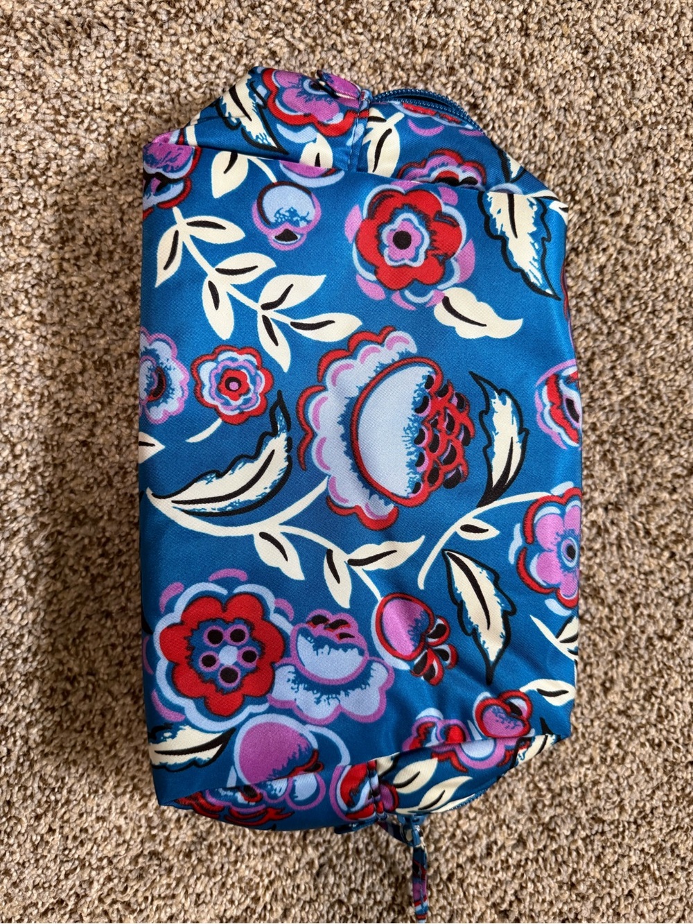 Vera Bradley Floral Blue Cosmetic Pouch BNNU